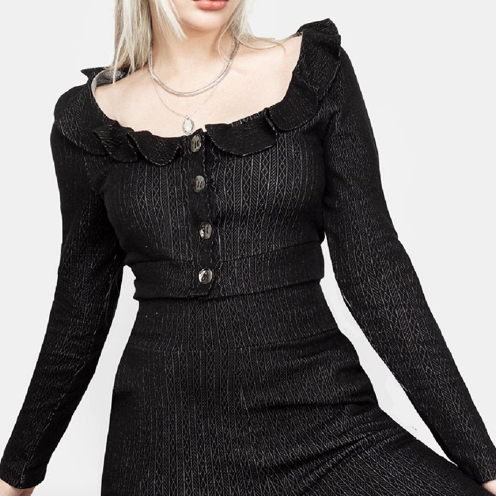 Black Lounge Cardi Crop Top Size 2